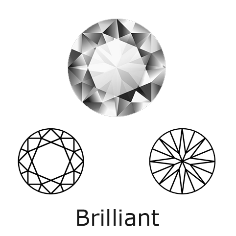 brilliant cut display of LONITÉ cremation diamonds from hair or cremation ashes