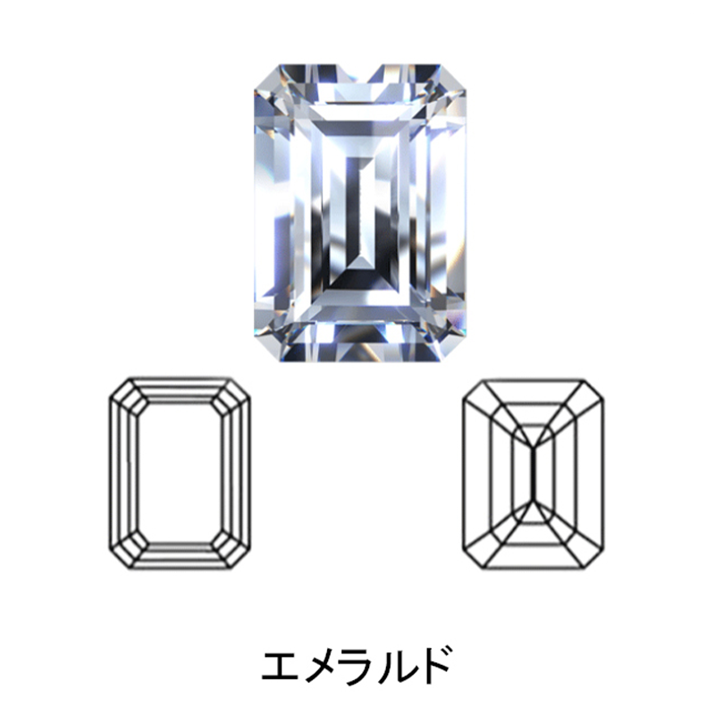 emerald cut display of LONITÉ cremation diamonds from hair and human ashes