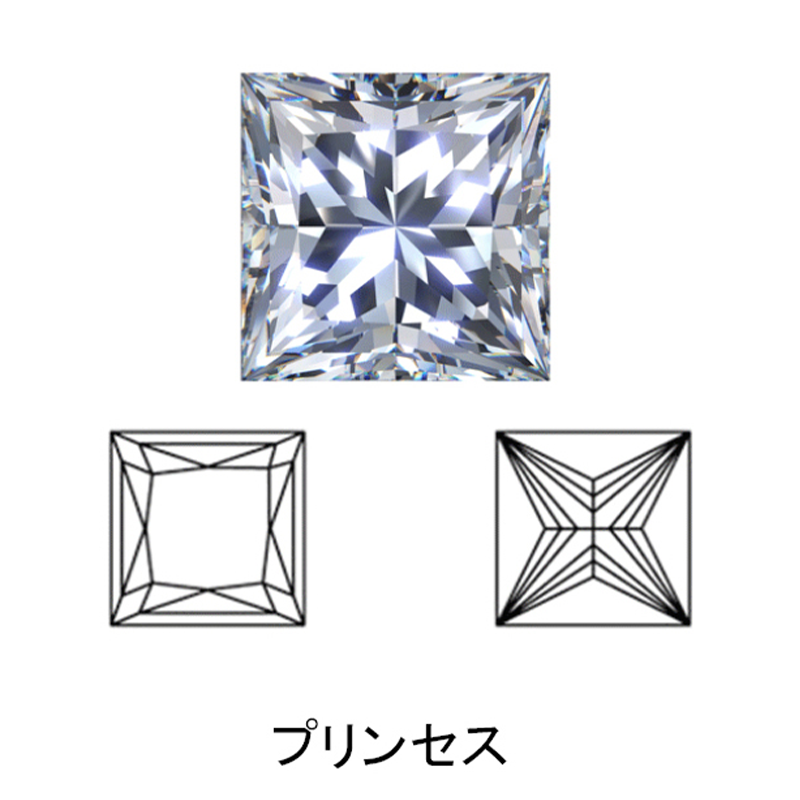 princess cut display of LONITÉ cremation diamonds from cremated ashes and cremains