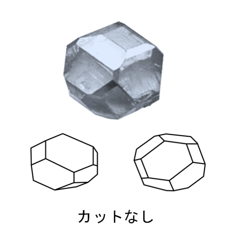 unpolished cut display of LONITÉ cremation diamonds from cremated ashes and cremains