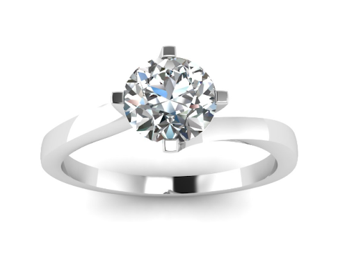 4つの爪でダイヤモンドを留めるリング「4プロング・ラウンド」